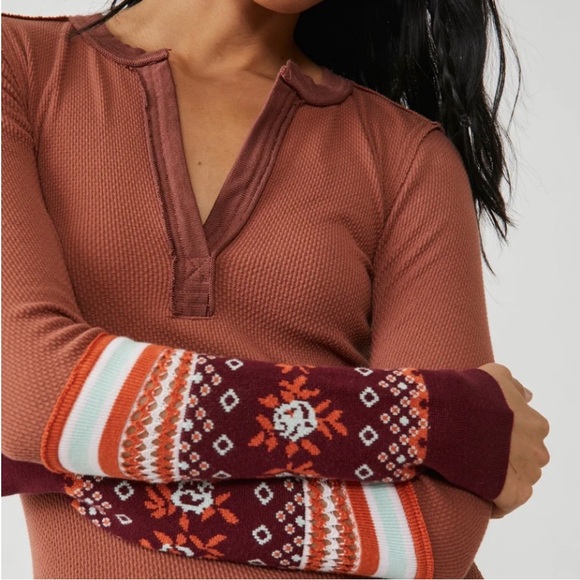 Free People Tops - 🎿WE THE FREE🎿MICAH KNIT CUFF THERMAL❄️